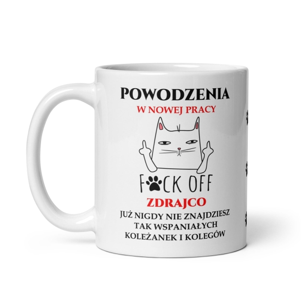 Kubek Powodzenia W Nowej Pracy Zdrajco Prezent od kolegów i koleżanek z pracy MegaPrezencik