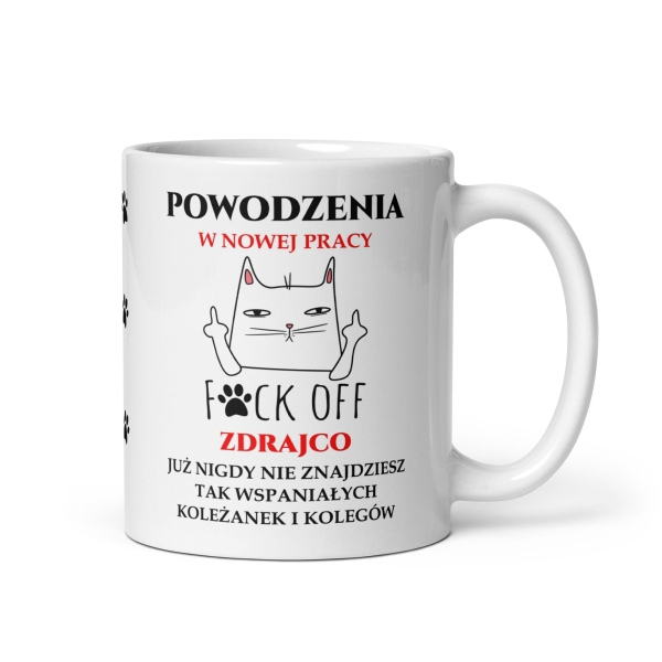 Kubek Powodzenia W Nowej Pracy Zdrajco Prezent od kolegów i koleżanek z pracy MegaPrezencik