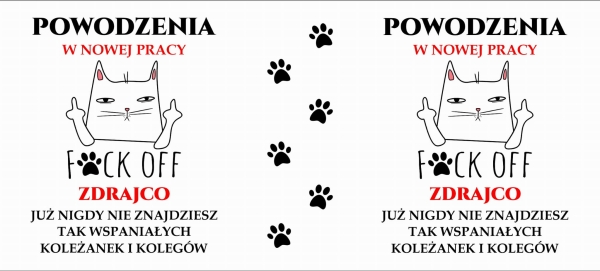 Kubek Powodzenia W Nowej Pracy Zdrajco Prezent od kolegów i koleżanek z pracy MegaPrezencik