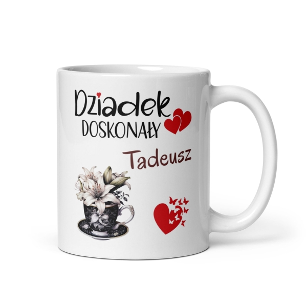 Kubek dla Dziadka z personalizacją. Kubek z napisem Dziadek Doskonały MegaPrezencik