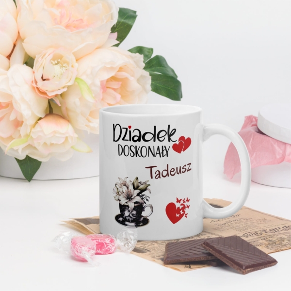 Kubek dla Dziadka z personalizacją. Kubek z napisem Dziadek Doskonały MegaPrezencik