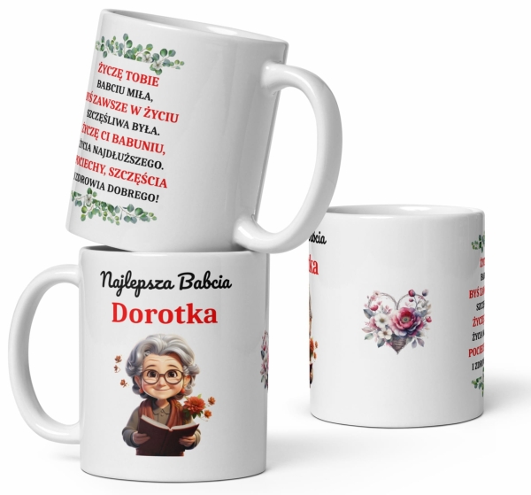 Kubek dla Babci z personalizacją. Kubek z napisem Najlepsza Babcia MegaPrezencik