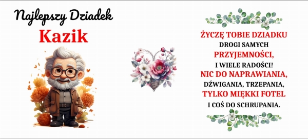 Kubek dla Dziadka z personalizacją. Kubek z napisem Najlepszy Dziadek MegaPrezencik