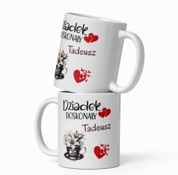 Kubek dla Dziadka z personalizacją. Kubek z napisem Dziadek Doskonały MegaPrezencik