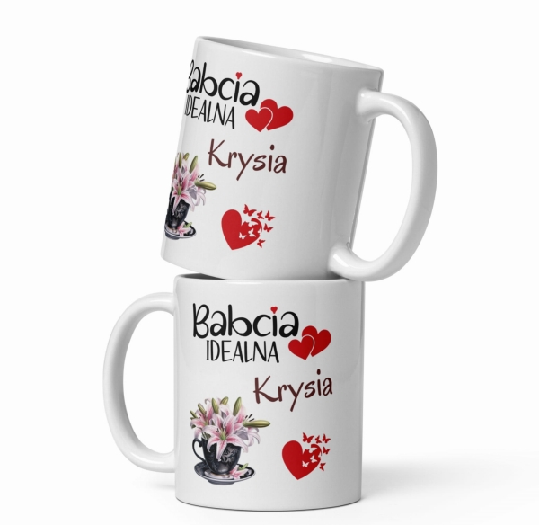 Zestaw na Dzień Babci i Dziadka. Kubki z imieniem oraz podkładki personalizowane Mega Prezencik