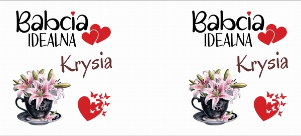 Zestaw na Dzień Babci i Dziadka. Kubki z imieniem oraz podkładki personalizowane Mega Prezencik