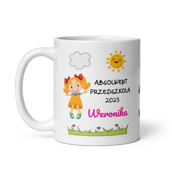 Kubek z imieniem Pasowanie na przedszkolaka, oraz kubek Absolwent przedszkola Megaprezencik