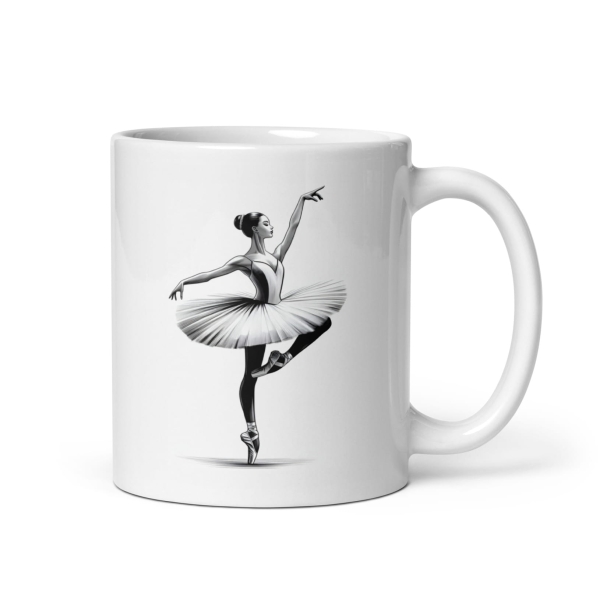 Kubek dla nauczycielki tańca z grafiką baletnicy i napisem trzeba mieć wielkie serce Mega Prezencik