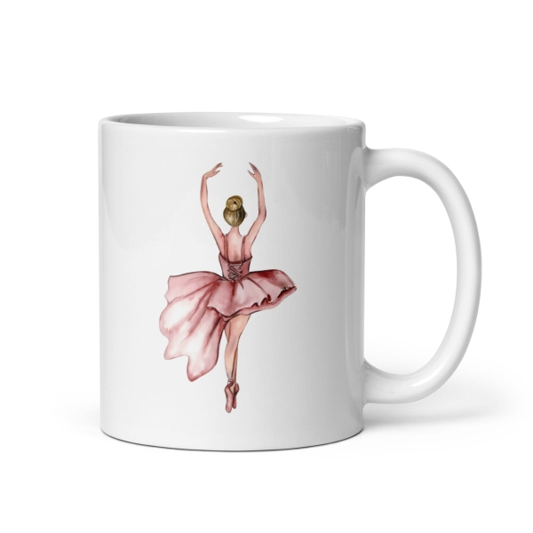 Kubek dla nauczycielki tańca z grafiką baletnicy i napisem trzeba mieć wielkie serce Mega Prezencik