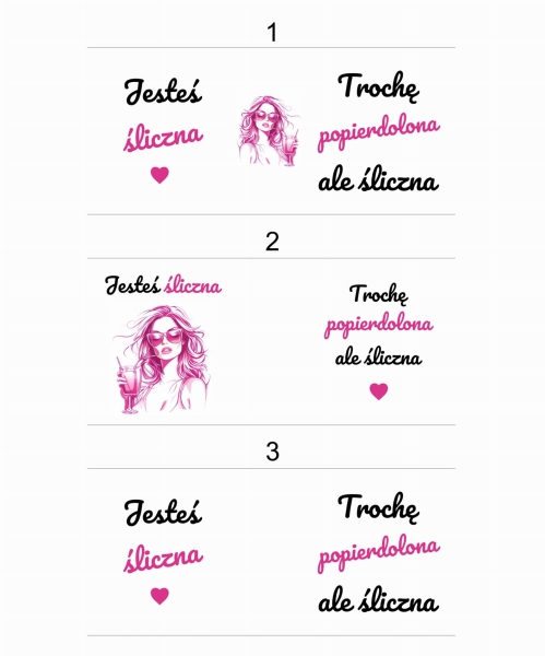 Zabawny kubek z napisem Jesteś śliczna trochę popierdolona, ale śliczna Mega Prezencik