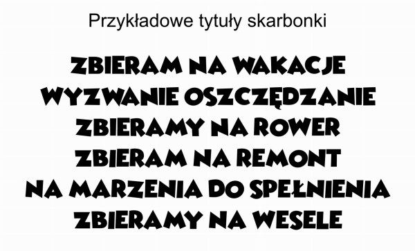 Prezent Skarbonka wykreślanka na pieniądze z białej płyty. Wyzwanie oszczędzania Mega Prezencik
