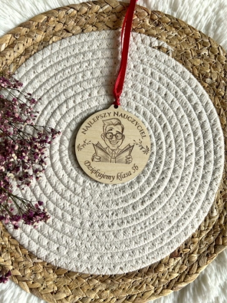 Medal na Dzień Nauczyciela ze sklejki. Super Nauczyciel Megaprezencik