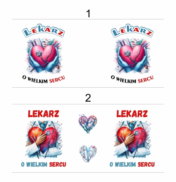 Biały kubek dla Doktora z napisem LEKARZ O WIELKIM SERCU