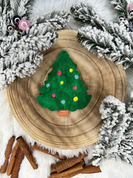 Świąteczne bombki dla dzieci do samodzielnego ozdabiania i dekorowania ze sklejki Mega Prezencik