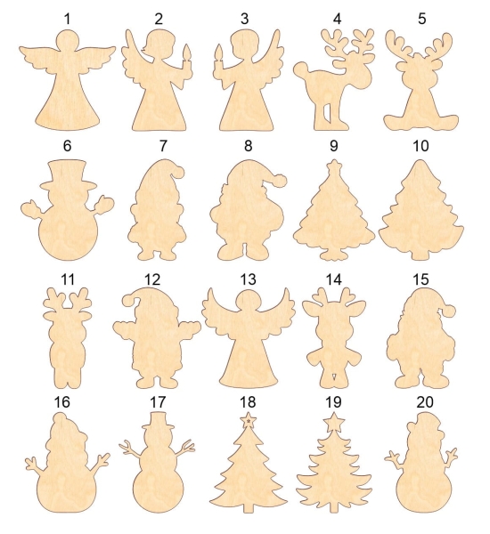 Świąteczne bombki dla dzieci do samodzielnego ozdabiania i dekorowania ze sklejki Mega Prezencik