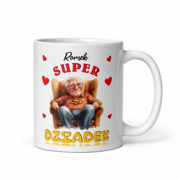 Wyjątkowy kubek z grafiką Dziadka Superbohatera. Kubek SUPER DZIADEK Mega Prezencik