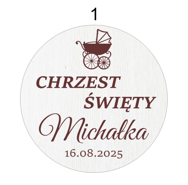 Tablica Powitalna na Chrzest święty personalizowana z białej płyty Mega Prezencik