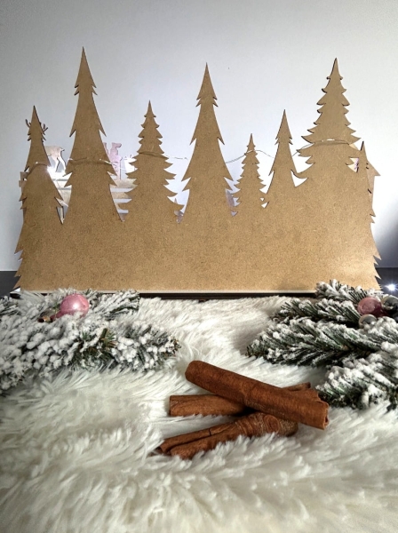 Duży biały domek Świąteczny. Dekoracja świąteczna na stół wigilijny Mega Prezencik