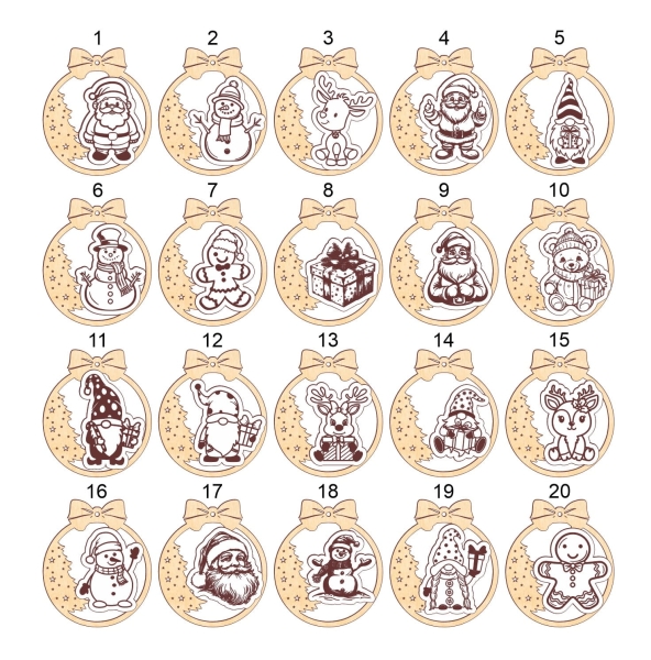 Bombka ze świąteczna grafiką. Bombka z kokardą. Zawieszka do prezentu Mega Prezencik