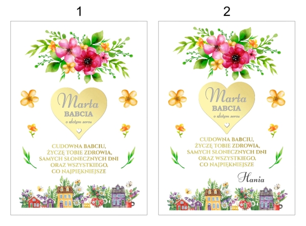 Prezent na dzień Babci. Biała duża ramka z życzeniami Mega Prezencik