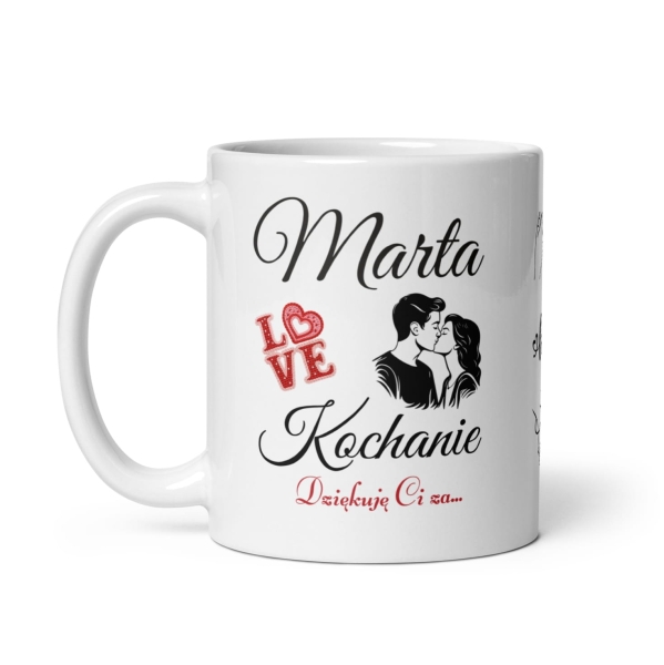 Walentynkowy kubek Kochanie dziękuje ci za...  Kubek podziękowanie  Mega Prezencik