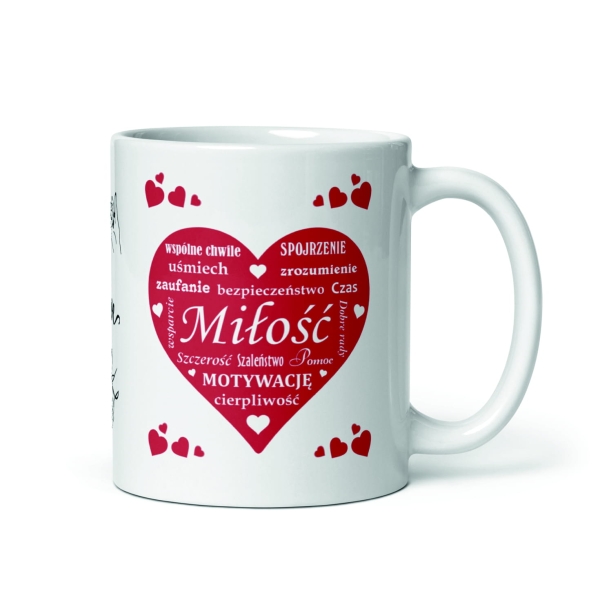 Walentynkowy kubek Kochanie dziękuje ci za...  Kubek podziękowanie  Mega Prezencik