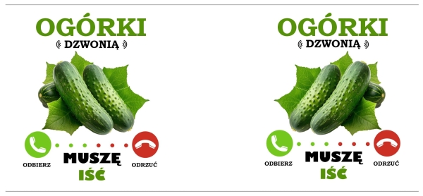 Kubek Ogórki Dzwonią Muszę Iść – Śmieszny Prezent dla Ogrodnika. Mega Prezencik