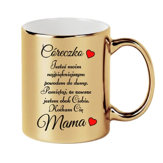 Wyjątkowy Złoty Kubek dla Córki – Wyznanie Miłości od Mamy: "Jesteś Moim Powodem do Dumy"