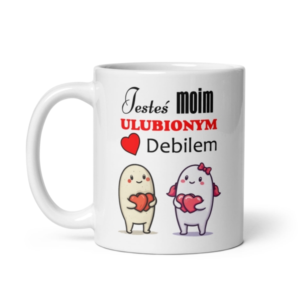 Kubek z humorem – Jesteś moim ulubionym debilem | Prezent dla pary, chłopaka, dziewczyny Mega Prezencik