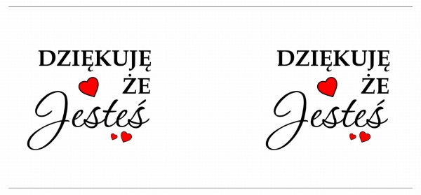 Złoty Kubek Lustrzany z Napisem „Dziękuję że Jesteś” Elegancki Prezent z Sercem Mega Prezencik