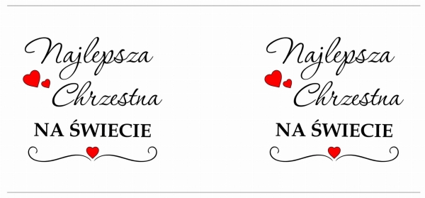 Kubek Złoty Lustrzany Najlepsza Chrzestna na Świecie Prezent Chrzest Komunia Mega Prezencik