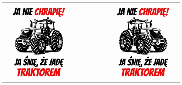 Złoty Kubek Prezent dla Rolnika Traktor Nie Chrapię Śmieszny Napis Dzień Taty Mega Prezencik