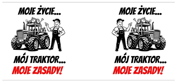 Kubek Złoty Lustrzany Prezent dla Rolnika Taty Dziadka Traktorzysty Traktor Mega Prezencik