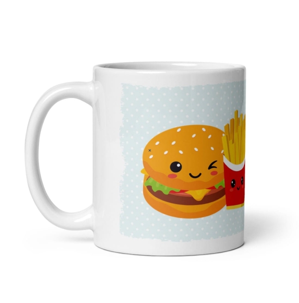 Kubek Best Friends Forever Prezent dla Przyjaciółki Przyjaciela Burger Frytki Mega Prezencik