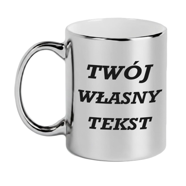 Srebrny Kubek z Własnym Nadrukiem – Twój Tekst, Twoja Historia Mega Prezencik