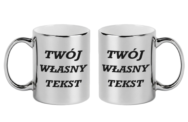 Srebrny Kubek z Własnym Nadrukiem – Twój Tekst, Twoja Historia Mega Prezencik