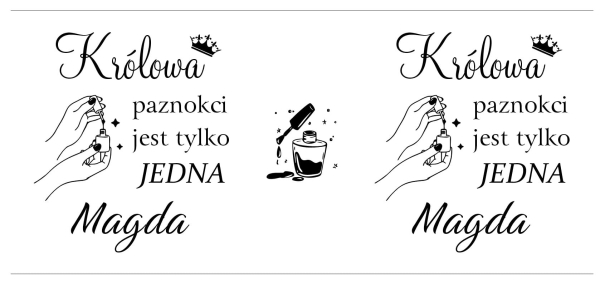 Srebrny Kubek dla Stylistki Paznokci – Królowa + Imię Personalizowany Mega Prezencik