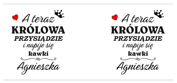 Elegancki Złoty Kubek Lustrzany z Imieniem na Prezent dla Królowej Kawa Mega Prezencik