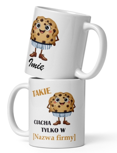 Personalizowany Kubek "Takie ciacha tylko w..." – Zabawny Prezent dla Faceta z Imieniem
