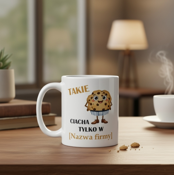 Personalizowany Kubek "Takie ciacha tylko w..." – Zabawny Prezent dla Faceta z Imieniem Mega Prezencik