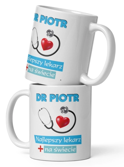 Kubek dla Lekarza z Imieniem Prezent dla Doktora Najlepszy Lekarz na Świecie