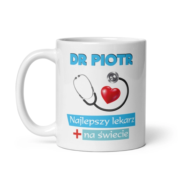 Kubek dla Lekarza z Imieniem Prezent dla Doktora Najlepszy Lekarz na Świecie Mega Prezencik