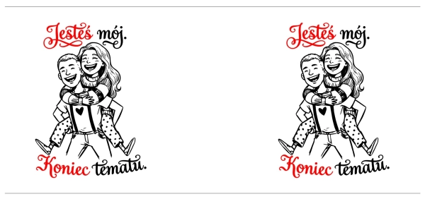 Złoty Kubek Prezent dla Niego Jesteś Mój Koniec Tematu Chłopaka Męża Rocznica Mega Prezencik