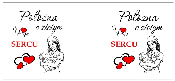 Elegancki Złoty Kubek Metalizowany dla Położnej z Grafiką i Napisem "Położna o Złotym Sercu" – Wyjątkowy Prezent na Podziękowanie, Dzień Położnej, Urodziny, Ceramiczny Kubek do Kawy i Herbaty z Sercem 330ml Mega Prezencik