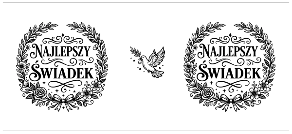 Kubek Złoty dla Świadka Prezent Podziękowanie Ślub Elegancki Najlepszy Świadek Mega Prezencik
