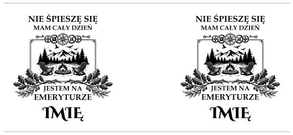 Złoty Kubek dla Emeryta z Imieniem Prezent na Emeryturę Nie śpieszę się Mega Prezencik