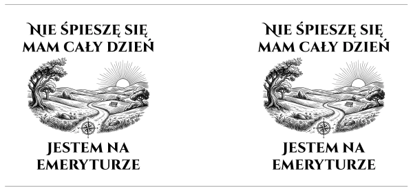 Złoty Kubek Prezent dla Emeryta na Emeryturę Śmieszny Napis Nie spieszę się Mega Prezencik