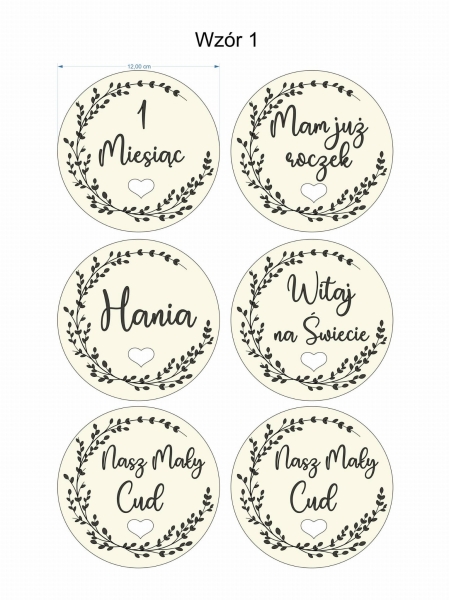 Tabliczki do zdjęć MAM ROK projekr 1 MegaPrezencik.pl