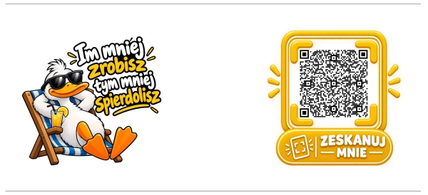Kubek z napisem im mniej zrobisz śmieszny prezent dla chłopaka kod qr 330ml Mega Prezencik