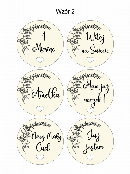 Tabliczki do zdjęć MAM ROK projekr 2 MegaPrezencik.pl